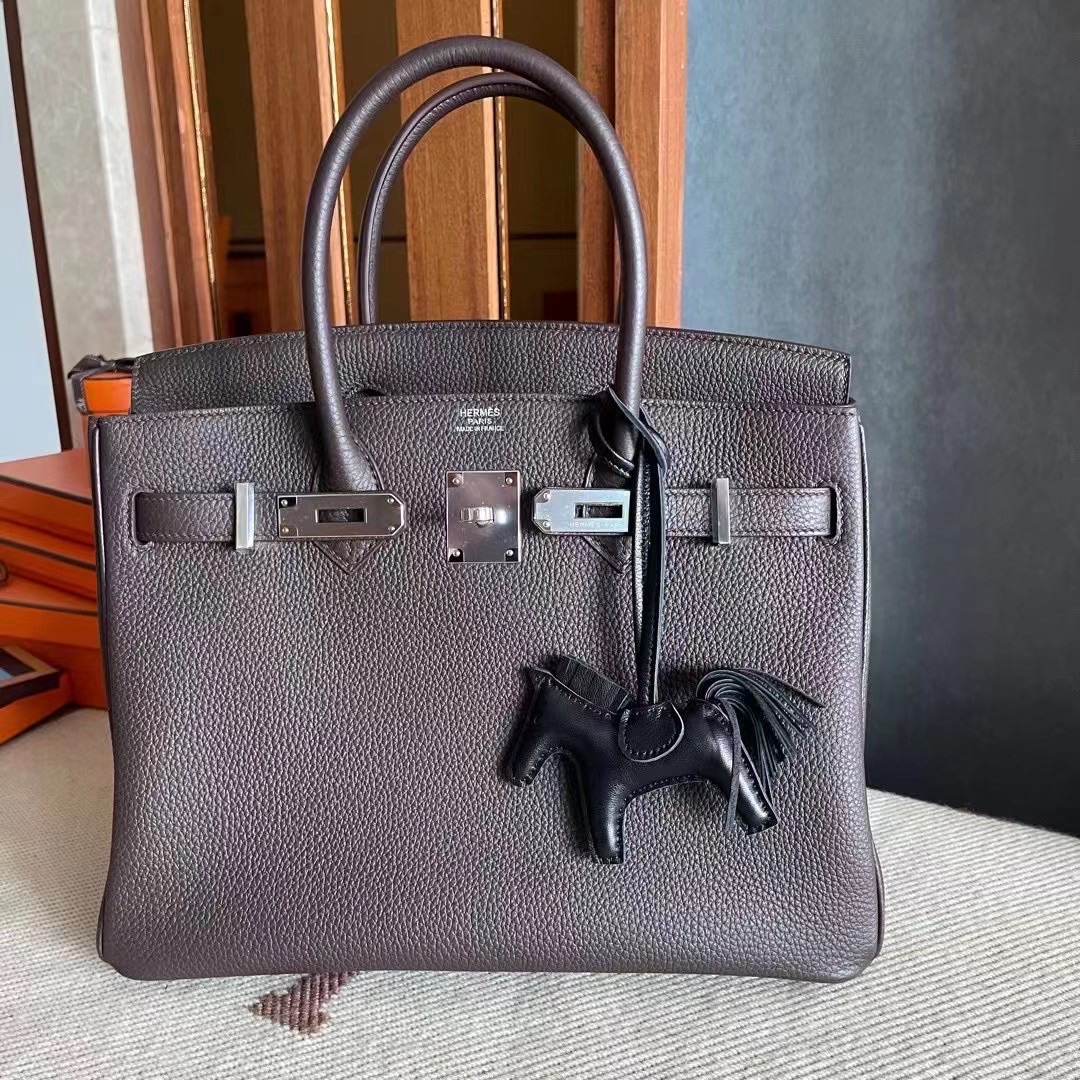 エルメス バーキン30 エベンヌ トゴ シルバー金具【N品 エルメス バーキン30 エベンヌ トゴ シルバー金具【N品