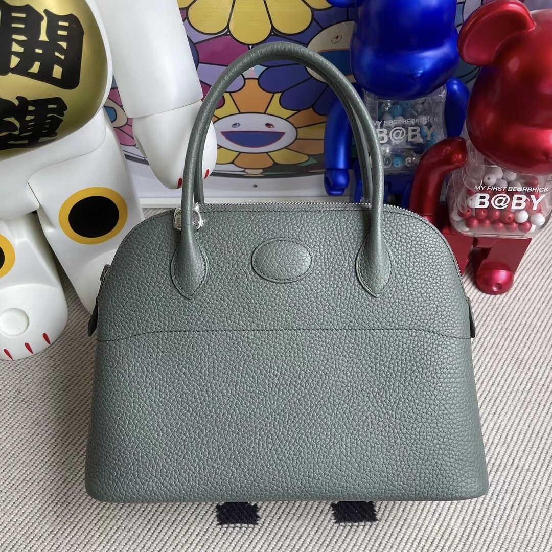 エルメス ボリード 27cm シエル トリヨンクレマンス シルバー金具