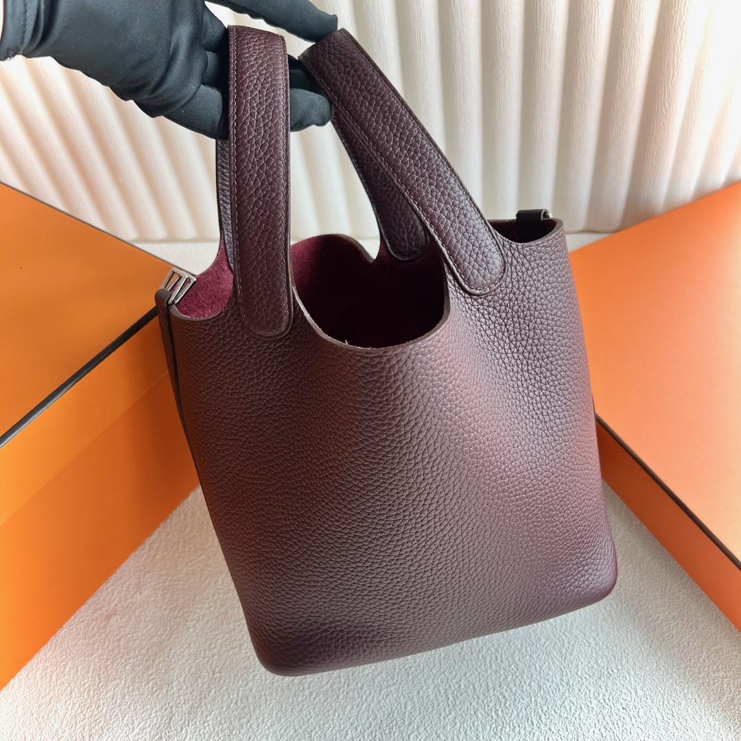 【新品同様 /Rose Texas & Rouge Sellier】HERMES ピコタン 18 エルメス ピコタン ロック PM カーゴ ローズテキサス/ルージュ
