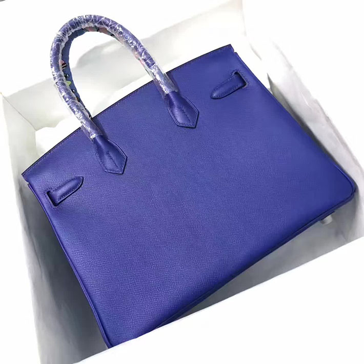 エルメス・バーキン専門店 H品 HERMES バーキン35 ブルーエレクトリック ヴォーエプソン シルバー金具 BC001 エルメスバーキンスーパーコピー - 画像 (5)