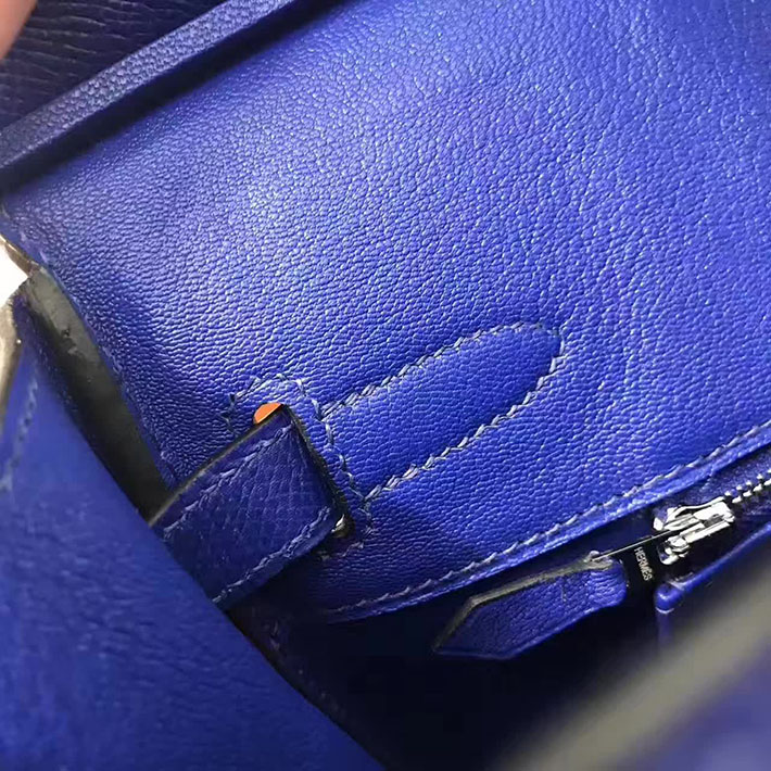エルメス・バーキン専門店 H品 HERMES バーキン35 ブルーエレクトリック ヴォーエプソン シルバー金具 BC001 エルメスバーキンスーパーコピー - 画像 (3)