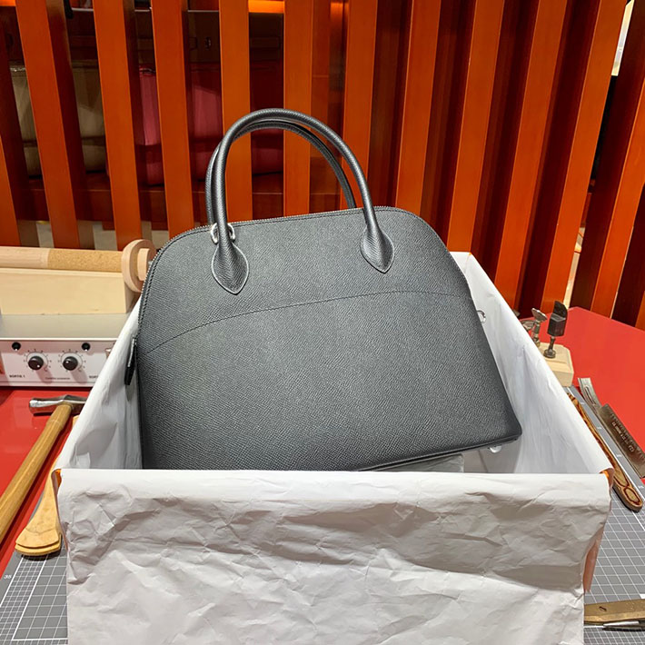 エルメス・ボリード専門店 H品 HERMES ボリード 31cm ブラック ヴォーエプソン シルバー金具 BB002 ボリード31 使い勝手 - 画像 (6)