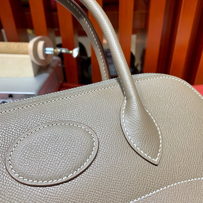 エルメス・ボリード専門店 H品 HERMES ボリード 31cm エトゥープ ヴォーエプソン シルバー金具 BB003 ボリード31 エトゥープ - 画像 (7)