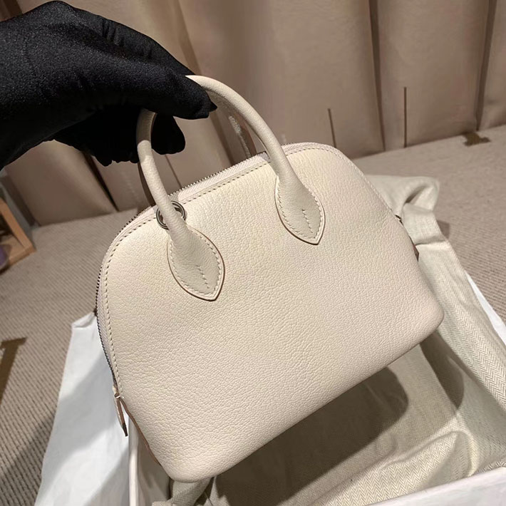 エルメス・ボリード専門店 H品 HERMES ボリード1923 ミニ シェブルミゾル クレ シルバー金具 BN003 ボリード ミニ 使い勝手 - 画像 (6)