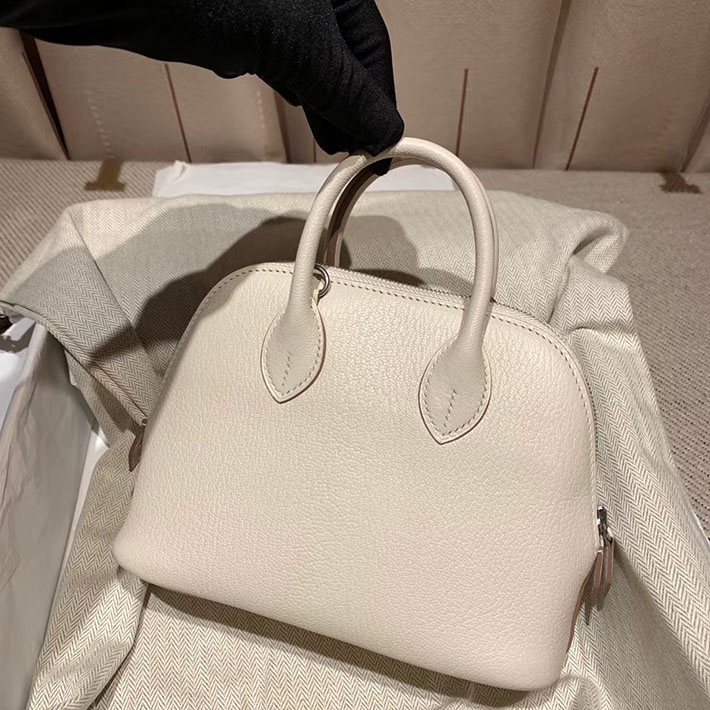 エルメス・ボリード専門店 H品 HERMES ボリード1923 ミニ シェブルミゾル クレ シルバー金具 BN003 ボリード ミニ 使い勝手 - 画像 (5)