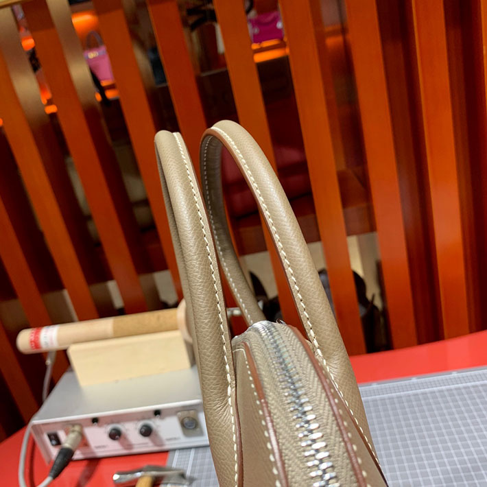 エルメス・ボリード専門店 H品 HERMES ボリード 31cm エトゥープ ヴォーエプソン シルバー金具 BB003 ボリード31 エトゥープ - 画像 (4)