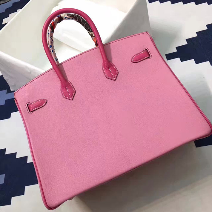 エルメス・バーキン専門店 H品 HERMES バーキン35 パーソナルオーダー ピンク/ローズティリアン シェブルミゾル シルバー金具 BC003 エルメスバーキン35コピー - 画像 (3)