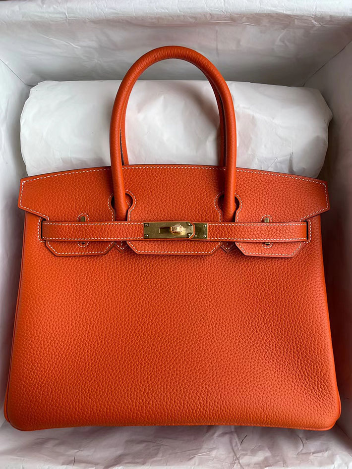 エルメス・バーキン専門店 H品 HERMES バーキン30 フー トリヨンクレマンス ゴールド金具 BX004 エルメス バーキン30 定価 - 画像 (6)