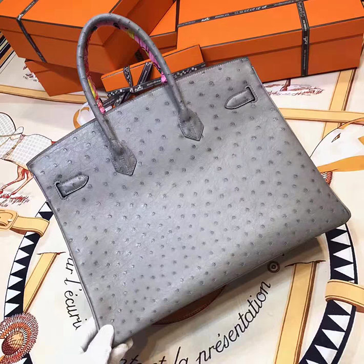 エルメス・バーキン専門店 H品 HERMES バーキン35 グリアガット オーストリッチ シルバー金具 BC004 エルメス バッグ 人気ランキング - 画像 (8)