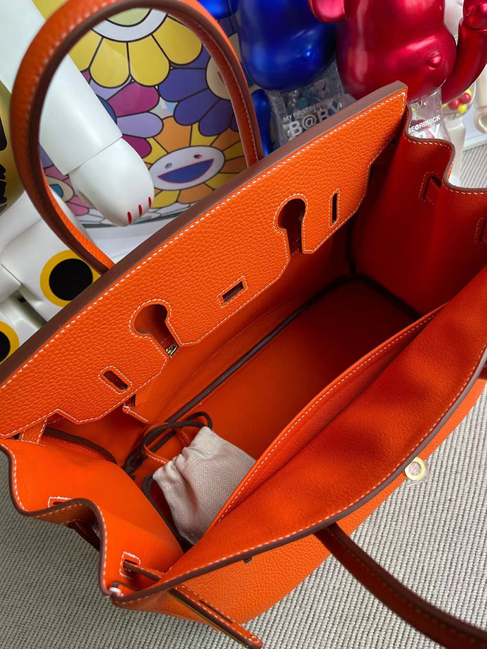 エルメス・バーキン専門店 H品 HERMES バーキン30 フー トリヨンクレマンス ゴールド金具 BX004 エルメス バーキン30 定価 - 画像 (4)