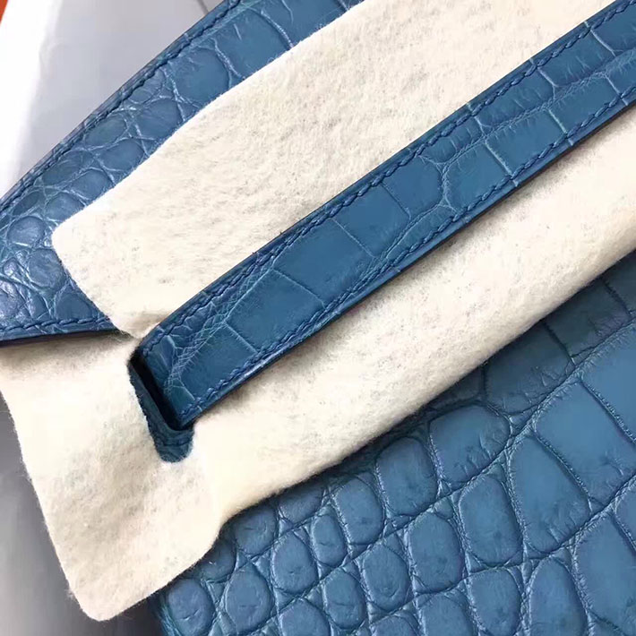 エルメス・バーキン専門店 H品 HERMES バーキン35 コルヴェール クロコダイル アリゲーターマット シルバー金具 BC005 バーキン35 クロコ - 画像 (8)