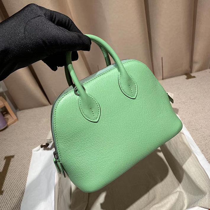 エルメス・ボリード専門店 H品 HERMES ボリード1923 ミニ シェブルミゾル ヴェールクリケット シルバー金具 BN005 エルメス ボリード ミニ 定価 - 画像 (6)
