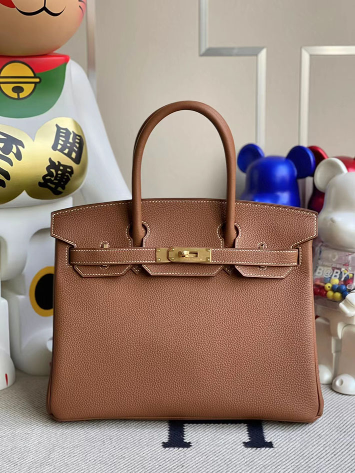 エルメス・バーキン専門店 H品 HERMES バーキン30 ゴールド トリヨンクレマンス ゴールド金具 BX005 エルメス バーキン 30 ゴールド - 画像 (7)