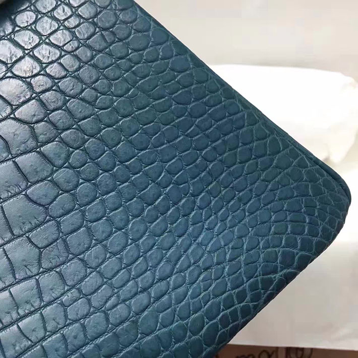 エルメス・バーキン専門店 H品 HERMES バーキン35 コルヴェール クロコダイル アリゲーターマット シルバー金具 BC005 バーキン35 クロコ - 画像 (7)