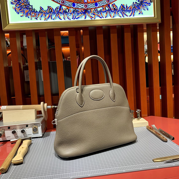エルメス・ボリード専門店 H品 HERMES ボリード 31cm トゥルティエールグレー トゴ シルバー金具 BB005 エルメス ボリード31 - 画像 (6)