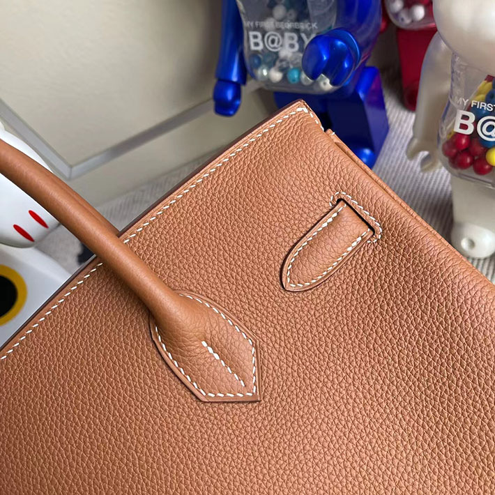 エルメス・バーキン専門店 H品 HERMES バーキン30 ゴールド トリヨンクレマンス ゴールド金具 BX005 エルメス バーキン 30 ゴールド - 画像 (4)