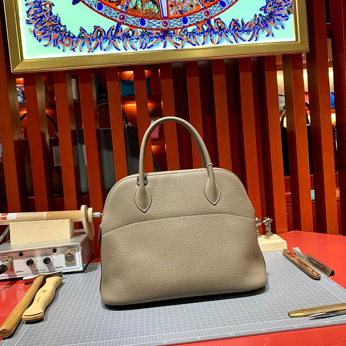 エルメス・ボリード専門店 H品 HERMES ボリード 31cm トゥルティエールグレー トゴ シルバー金具 BB005 エルメス ボリード31 - 画像 (2)
