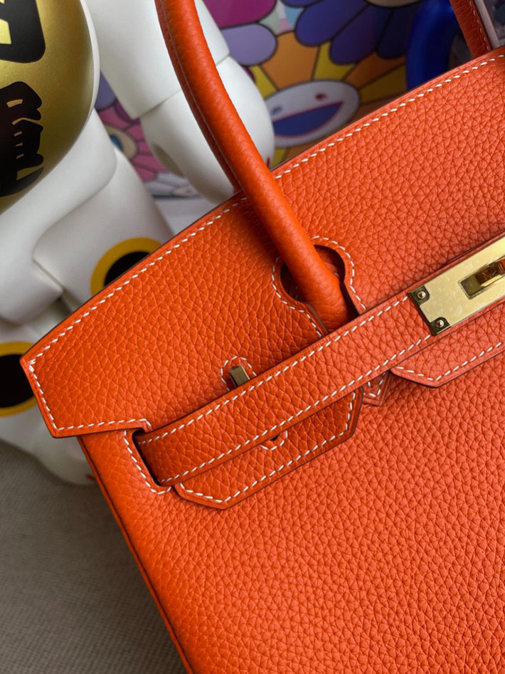 エルメス・バーキン専門店 H品 HERMES バーキン30 オレンジポピー トゴ ゴールド金具 BX006 エルメス バーキン30 スーパーコピー - 画像 (7)