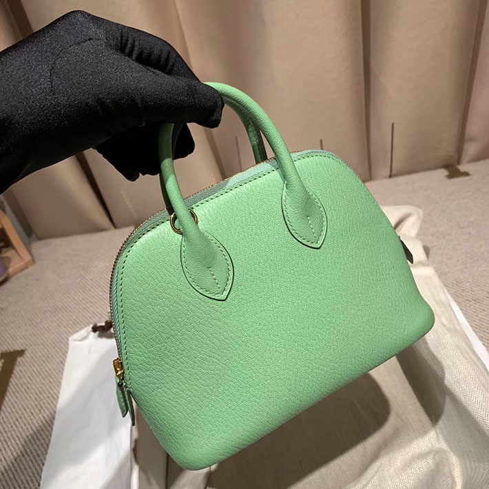エルメス・ボリード専門店 H品 HERMES ボリード1923 ミニ シェブルミゾル ヴェールクリケット ゴールド金具 BN006 ボリード1923 ミニ 定価 - 画像 (7)