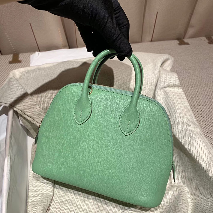 エルメス・ボリード専門店 H品 HERMES ボリード1923 ミニ シェブルミゾル ヴェールクリケット ゴールド金具 BN006 ボリード1923 ミニ 定価 - 画像 (6)