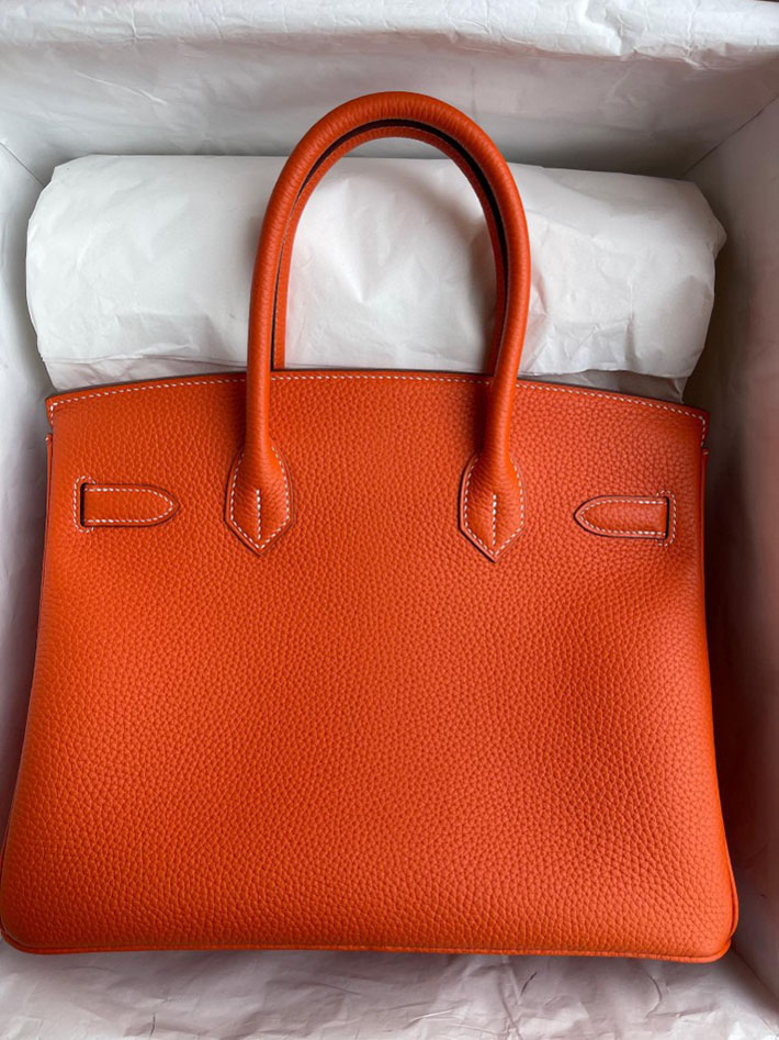 エルメス・バーキン専門店 H品 HERMES バーキン30 オレンジポピー トゴ ゴールド金具 BX006 エルメス バーキン30 スーパーコピー - 画像 (3)