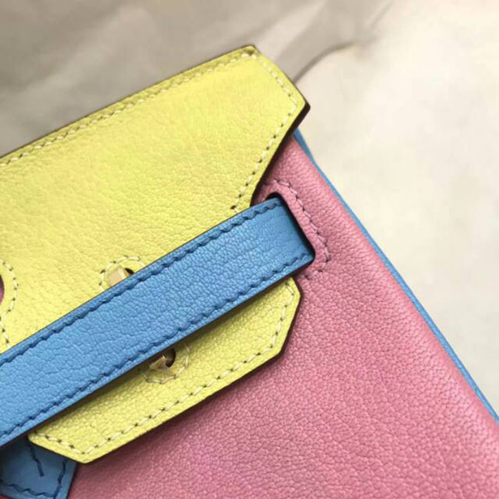 エルメス・バーキン専門店 H品 HERMES バーキン35 ピンク/スフレ/ブルーパラダイス シェブルミゾル ゴールド金具 BC007 エルメス バッグ セール - 画像 (6)