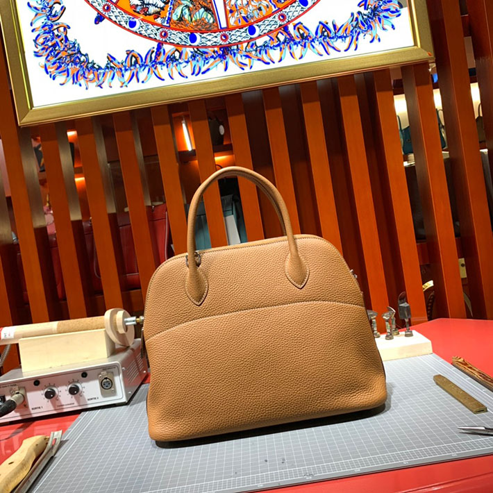 エルメス・ボリード専門店 H品 HERMES ボリード 31cm ゴールド トゴ シルバー金具 BB007 エルメス ボリード 人気 - 画像 (8)