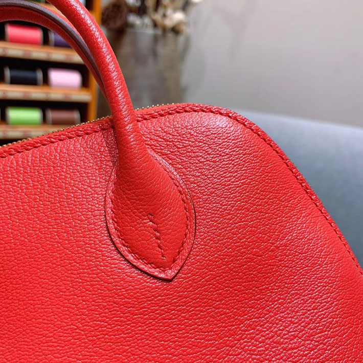 エルメス・ボリード専門店 H品 HERMES ボリード1923 ミニ シェブルミゾル ルージュトマト ゴールド金具 BN007 エルメス ボリード1923 ミニ - 画像 (6)