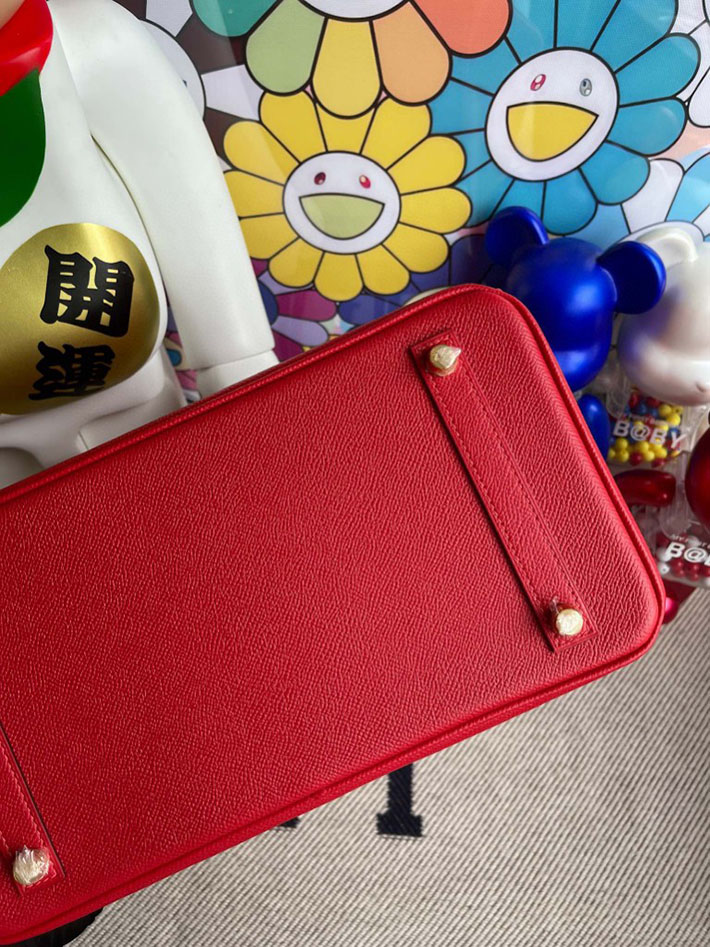 エルメス・バーキン専門店 H品 HERMES バーキン30 ルージュヴィフ ヴォーエプソン ゴールド金具 BX007 エルメス バッグ コピー - 画像 (2)
