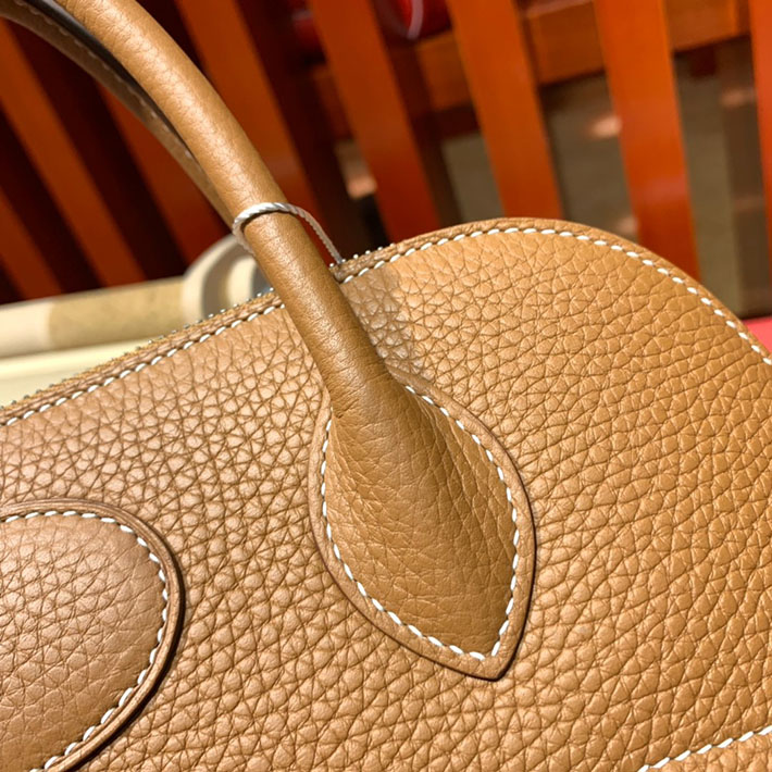 エルメス・ボリード専門店 H品 HERMES ボリード 31cm ゴールド トゴ シルバー金具 BB007 エルメス ボリード 人気 - 画像 (6)