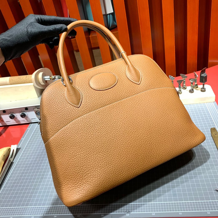 エルメス・ボリード専門店 H品 HERMES ボリード 31cm ゴールド トゴ シルバー金具 BB007 エルメス ボリード 人気 - 画像 (5)