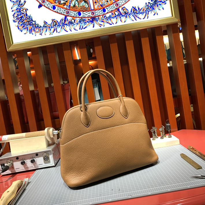 エルメス・ボリード専門店 H品 HERMES ボリード 31cm ゴールド トゴ シルバー金具 BB007 エルメス ボリード 人気 - 画像 (4)