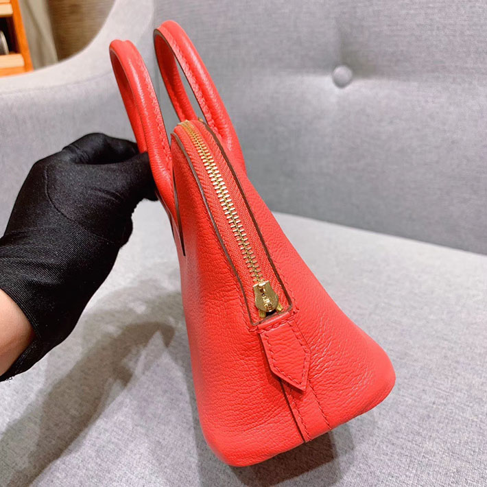 エルメス・ボリード専門店 H品 HERMES ボリード1923 ミニ シェブルミゾル ルージュトマト ゴールド金具 BN007 エルメス ボリード1923 ミニ - 画像 (3)