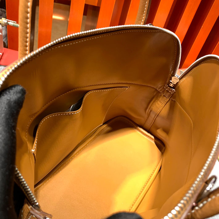 エルメス・ボリード専門店 H品 HERMES ボリード 31cm ゴールド トゴ シルバー金具 BB007 エルメス ボリード 人気 - 画像 (3)