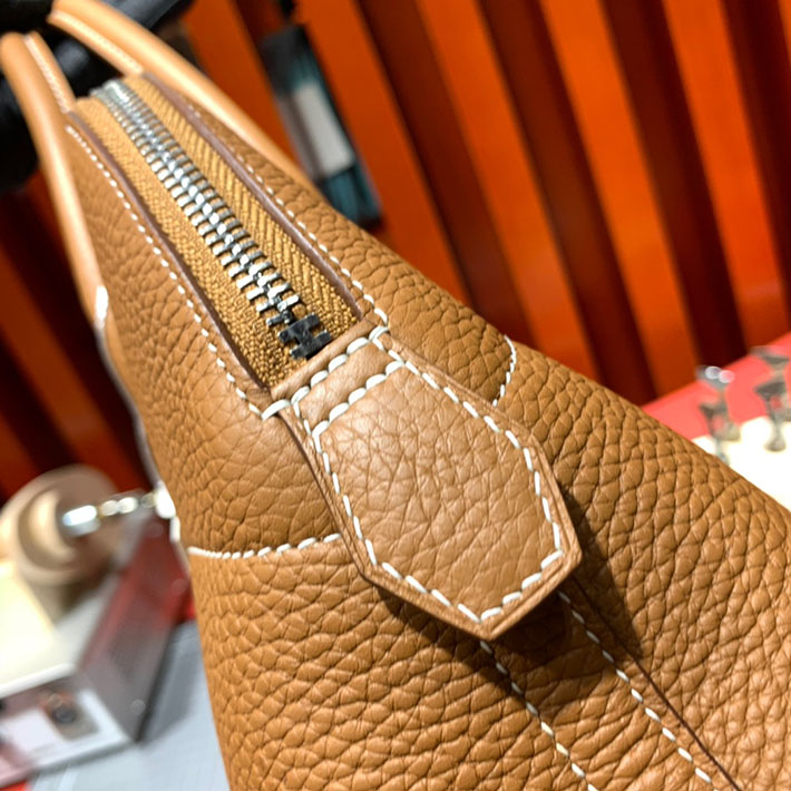 エルメス・ボリード専門店 H品 HERMES ボリード 31cm ゴールド トゴ シルバー金具 BB007 エルメス ボリード 人気 - 画像 (2)