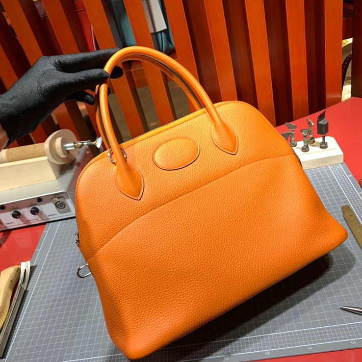 エルメス・ボリード専門店 H品 HERMES ボリード 31cm オレンジ トゴ シルバー金具 BB008 エルメス ボリード31 セール - 画像 (9)