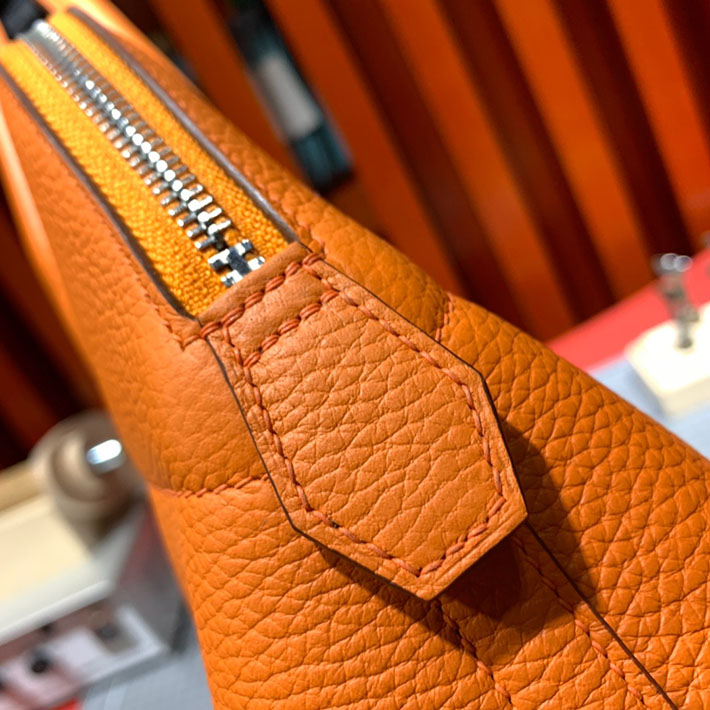 エルメス・ボリード専門店 H品 HERMES ボリード 31cm オレンジ トゴ シルバー金具 BB008 エルメス ボリード31 セール - 画像 (6)