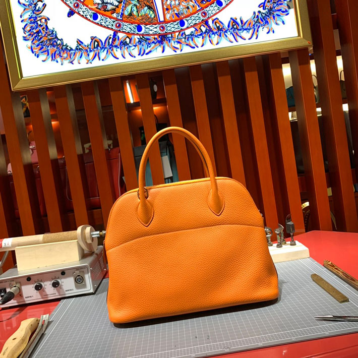 エルメス・ボリード専門店 H品 HERMES ボリード 31cm オレンジ トゴ シルバー金具 BB008 エルメス ボリード31 セール - 画像 (5)