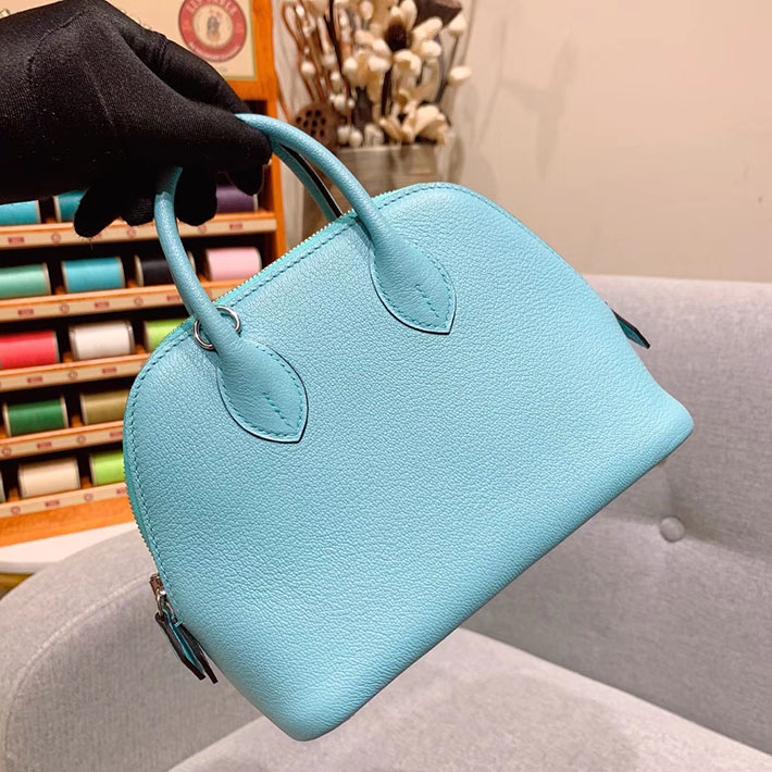 エルメス・ボリード専門店 H品 HERMES ボリード1923 ミニ シェブルミゾル ブルーアトール シルバー金具 BN009 ボリード ミニ 安い - 画像 (8)