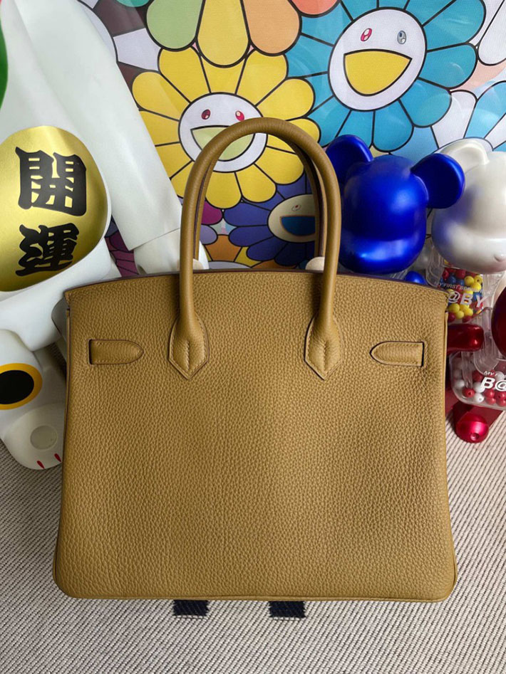 エルメス・バーキン専門店 H品 HERMES バーキン30 ビスキュイ トリヨンクレマンス ゴールド金具 BX009 エルメス バッグ 値段 - 画像 (4)