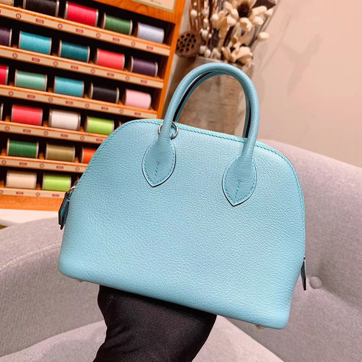 エルメス・ボリード専門店 H品 HERMES ボリード1923 ミニ シェブルミゾル ブルーアトール シルバー金具 BN009 ボリード ミニ 安い - 画像 (7)