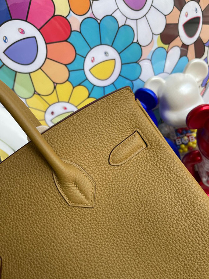 エルメス・バーキン専門店 H品 HERMES バーキン30 ビスキュイ トリヨンクレマンス ゴールド金具 BX009 エルメス バッグ 値段 - 画像 (3)