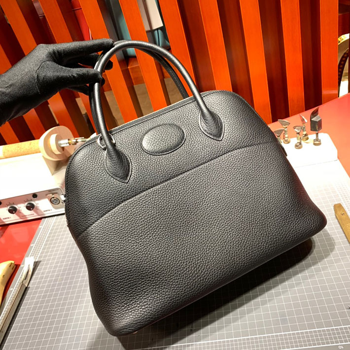 エルメス・ボリード専門店 H品 HERMES ボリード 31cm ブラック トゴ シルバー金具 BB009 エルメス ボリード31 安い - 画像 (7)