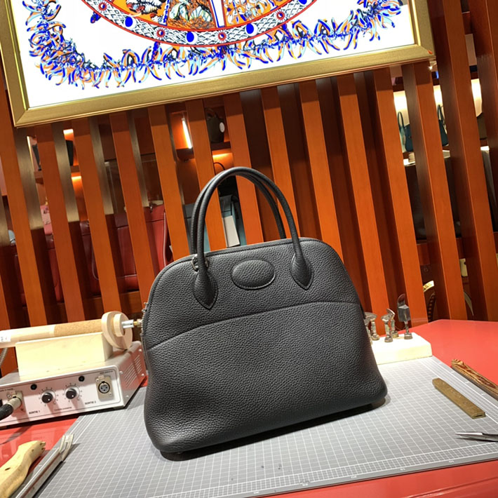 エルメス・ボリード専門店 H品 HERMES ボリード 31cm ブラック トゴ シルバー金具 BB009 エルメス ボリード31 安い - 画像 (6)