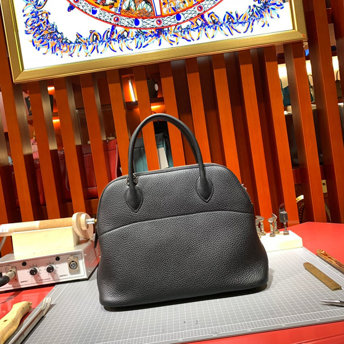 エルメス・ボリード専門店 H品 HERMES ボリード 31cm ブラック トゴ シルバー金具 BB009 エルメス ボリード31 安い - 画像 (3)