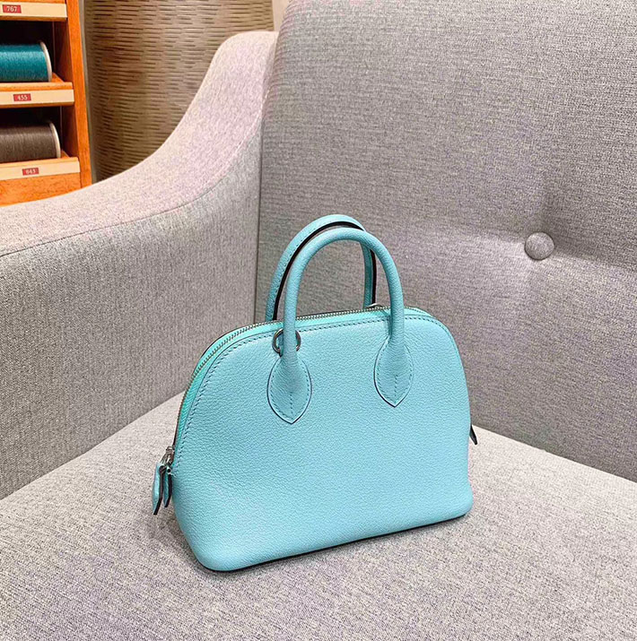 エルメス・ボリード専門店 H品 HERMES ボリード1923 ミニ シェブルミゾル ブルーアトール シルバー金具 BN009 ボリード ミニ 安い - 画像 (2)
