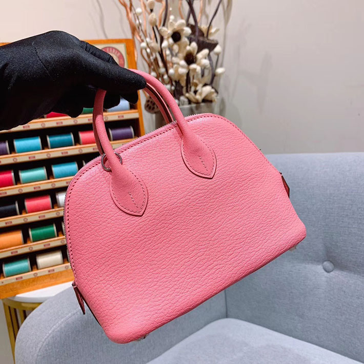 エルメス・ボリード専門店 H品 HERMES ボリード1923 ミニ シェブルミゾル ローズコンフェッティ シルバー金具 BN010 ボリード ミニ セール - 画像 (8)