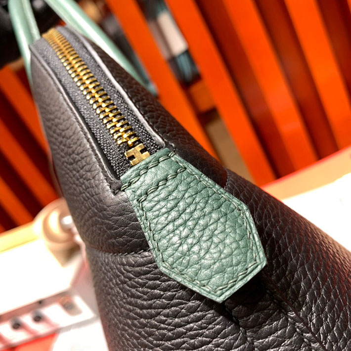 エルメス・ボリード専門店 H品 HERMES ボリード 31cm ブラック×マラカイト トゴ ゴールド金具 BB010 エルメス ボリード31 アウトレット - 画像 (3)