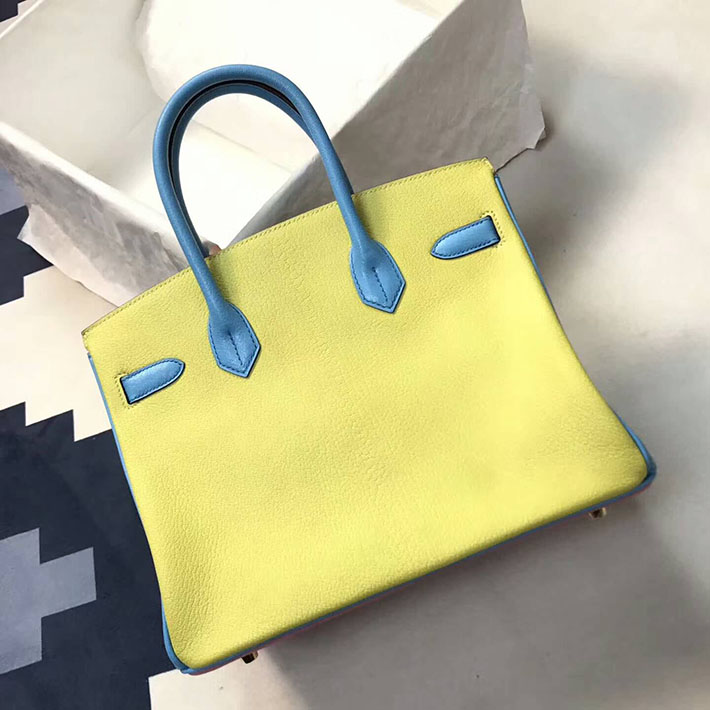 エルメス・バーキン専門店 H品 HERMES バーキン35 ピンク/スフレ/ブルーパラダイス シェブルミゾル シルバー金具 BC010 エルメス バッグ 安い - 画像 (2)