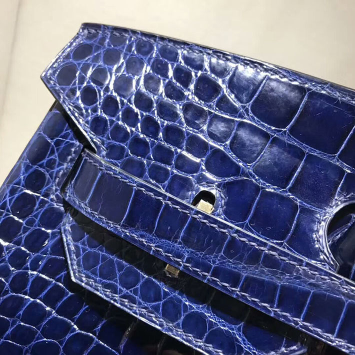 エルメス・バーキン専門店 H品 HERMES バーキン35 ブルーアンクル クロコダイル ニロティカスマット ゴールド金具 BC011 エルメス バーキン クロコダイル 定価 - 画像 (8)